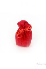 sacchetto-retato-portaconfetti-rosso-cerimonia-bomboniera-cresima-laurea-misura 9cm-Art.0783