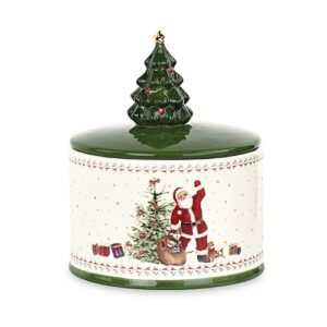 bomboniera-bomboniere-edencreazioni-terni-stroncone-decorazione-decoro-natale-natalizio-natalizia-regali-gift-albero-stella-rosso-lucido-liscio-portabiscotti-barattolo-ceramica-babonatale-portadolci