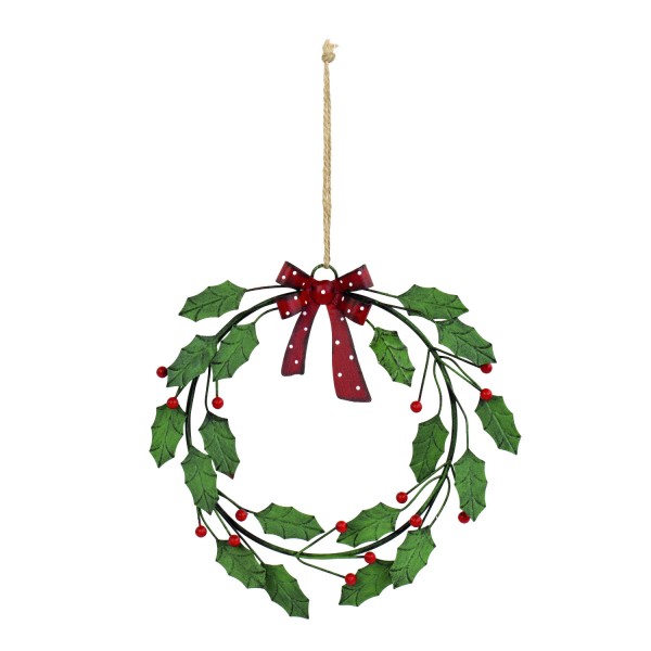 bomboniera-bomboniere-edencreazioni-terni-stroncone-decorazione-decoro-natale-natalizio-natalizia-cuore-statuina-d’appoggio-d'appendere-metallo-regali-rosso-albero-pungitopo-verde-fiocco